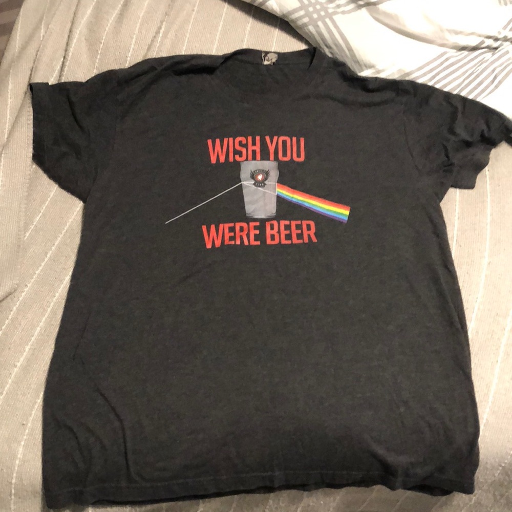 Wish You were Beer summer T-Shirt Sz XL Next Level